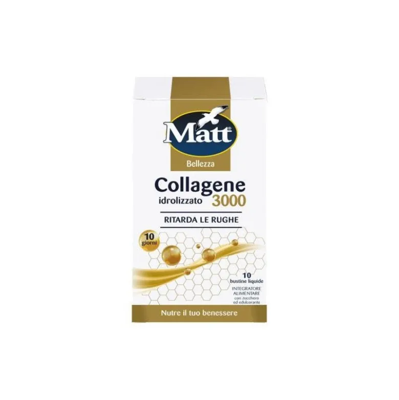 Matt Collagene Idrolizzato 3000 per Pelle Giovane e Luminosa 10 Bustine