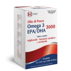 Matt Pharma Olio di Pesce Omega 3 EPA/DHA Tripla Azione per Cuore e Cervello 60 Gellule