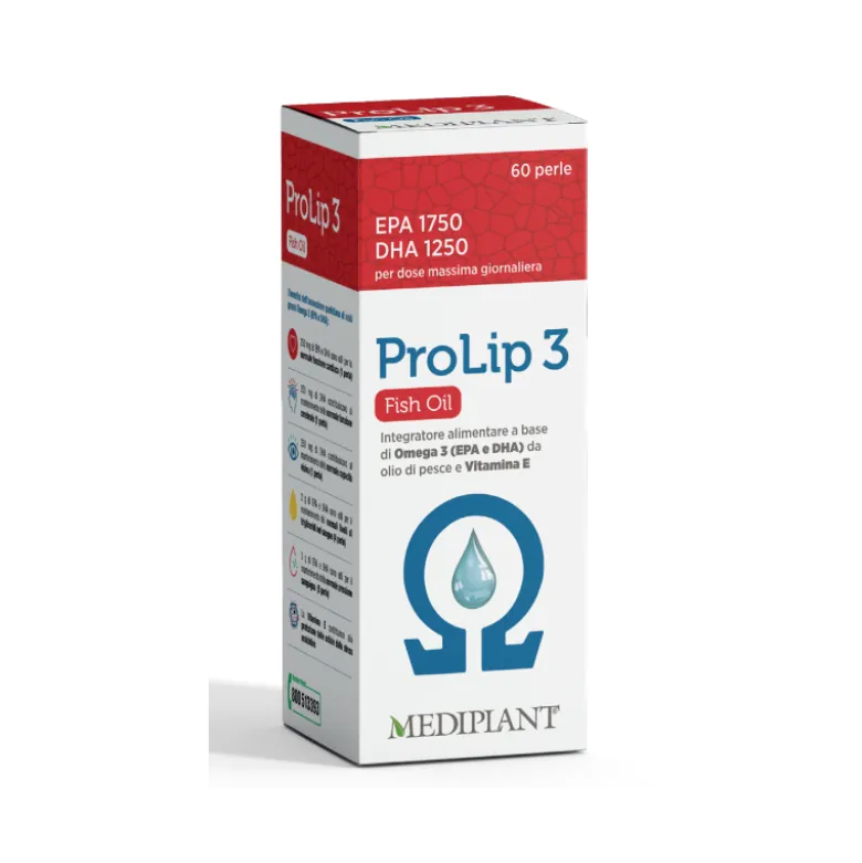 Mediplant ProLip 3 Fish Oil Integratore Omega 3 Benessere del Cuore 60 Perle