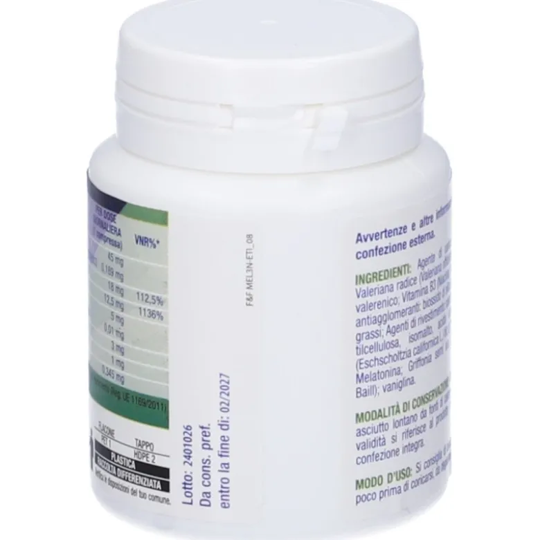 Melatonina Act + Forte 5 Complex e Valeriana Integratore 60 Compresse