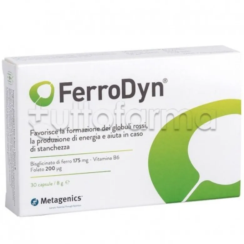 Metagenics FerroDyn Integratore Alimentare 30 Capsule