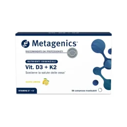 Metagenics Vitamina D3 + K2 56 compresse masticabili gusto limone