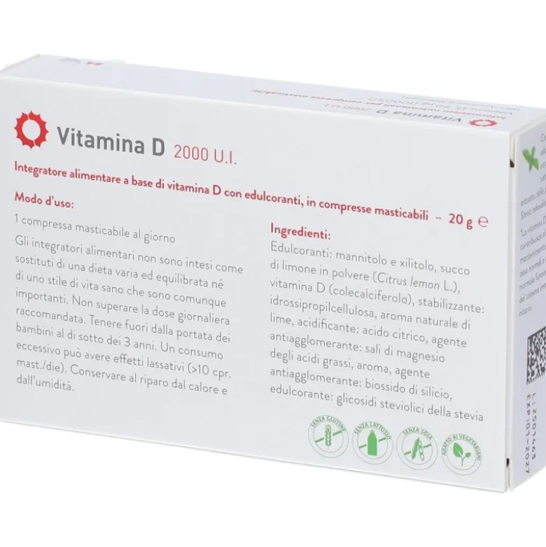 Metagenics Vitamina D 2000 U.I. 84 Compresse Masticabili