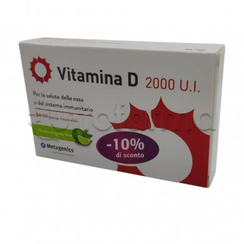 Metagenics Vitamina D 2000 U.I. 84 Compresse Masticabili