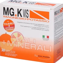 MGK VIS Integratore con Magnesio Potassio e Creatina 30 Bustine Gusto Arancia