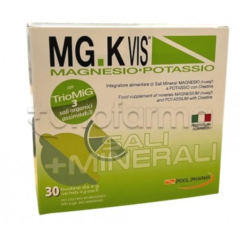 Mgk Vis Lemonade integratore magnesio e potassio per energia e recupero 30 bustine