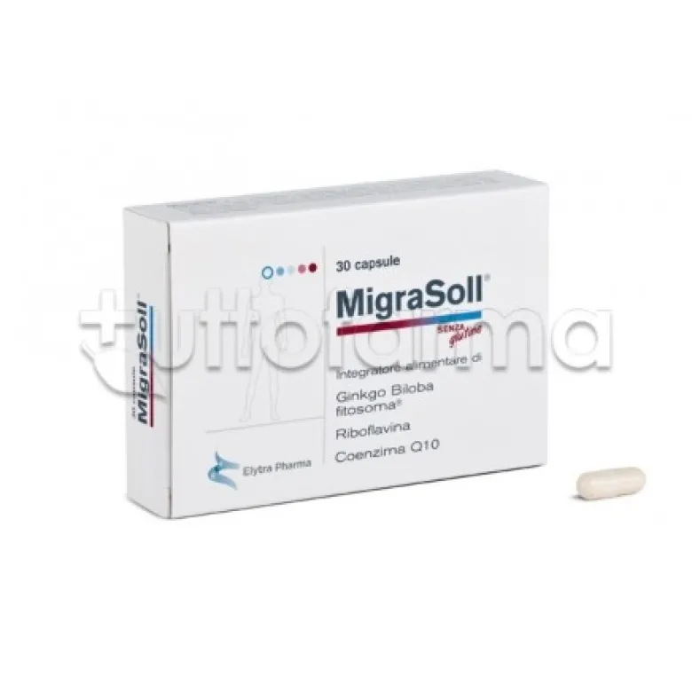 Migrasoll Integratore Alimentare per Emicrania 30 Capsule