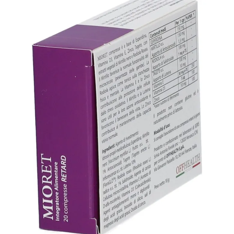 Mioret Integratore per Vista e Occhi 20 Compresse