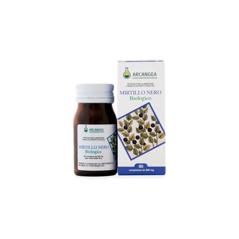 Mirtillo Nero Biologico per Microcircolo e Vista 30 e 60 Compresse