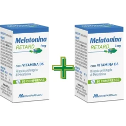 Montefarmaco Melatonina Retard Integratore per Rilassamento e Sonno 160 Compresse