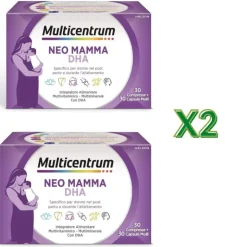 Multicentrum Neo Mamma Dha integratore post-gravidanza e allattamento 60 compresse + 60 capsule molli