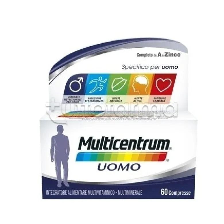 Multicentrum Uomo Multivitaminico Multiminerale 60 Compresse
