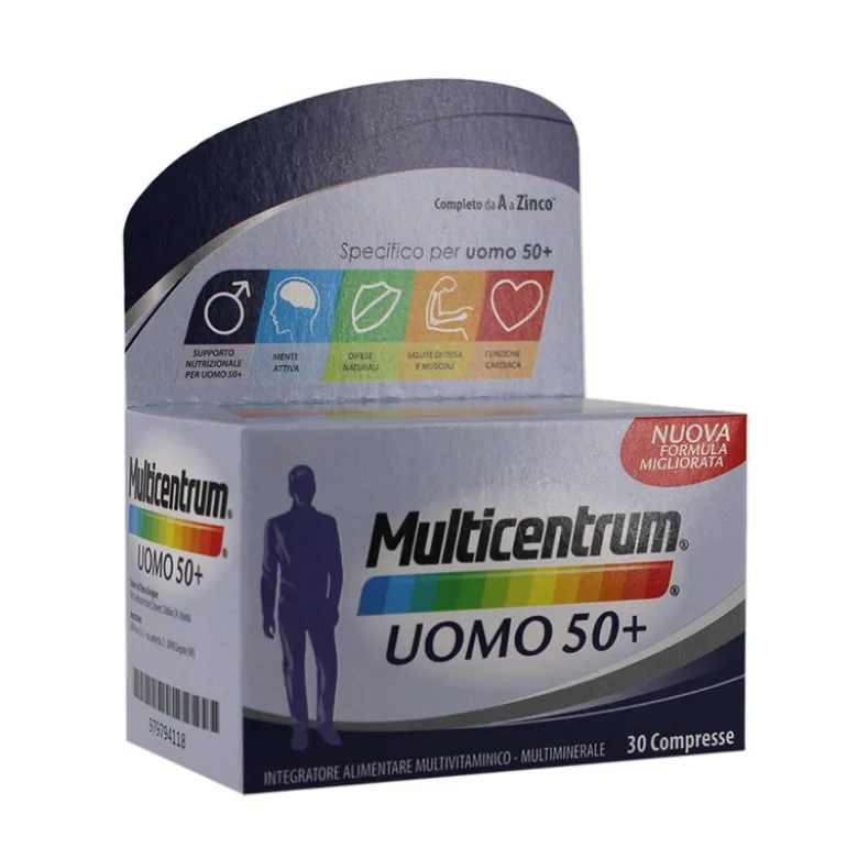 Multicentrum Uomo 50+ per Benessere Generale 30 Compresse