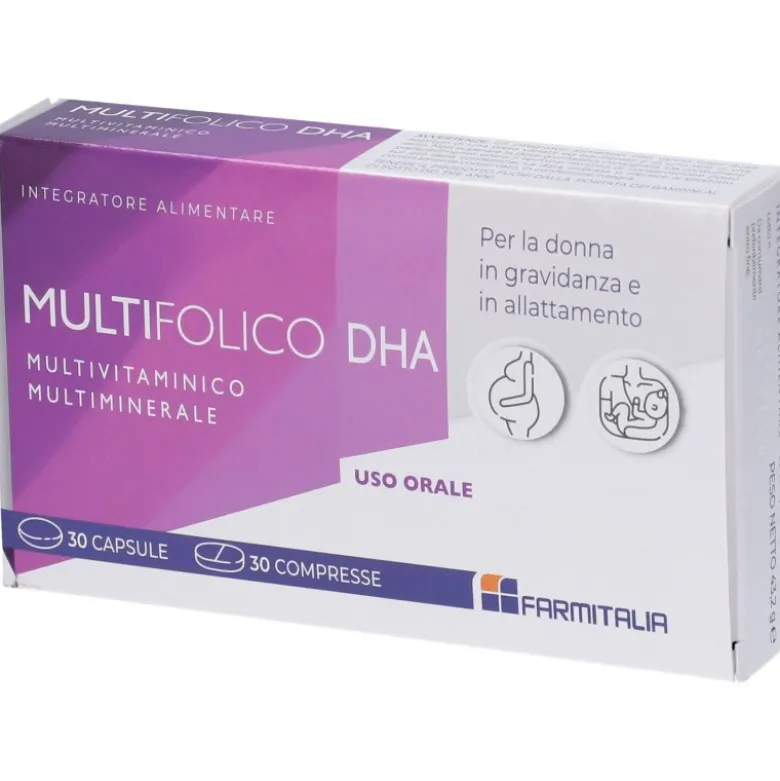 Multifolico DHA Integratore per Gravidanza e Allattamento 60 Capsule