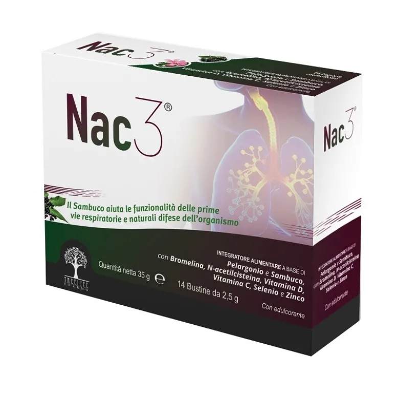 Nac 3 Integratore per Vie Respiratorie 14 Bustine