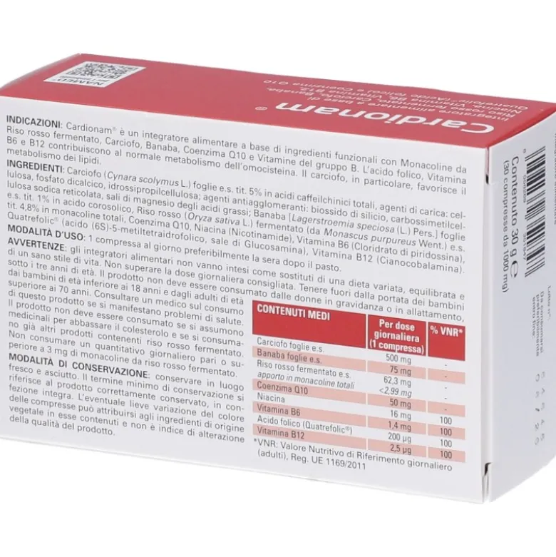 Named Cardionam Integratore per il Colesterolo 30 Compresse