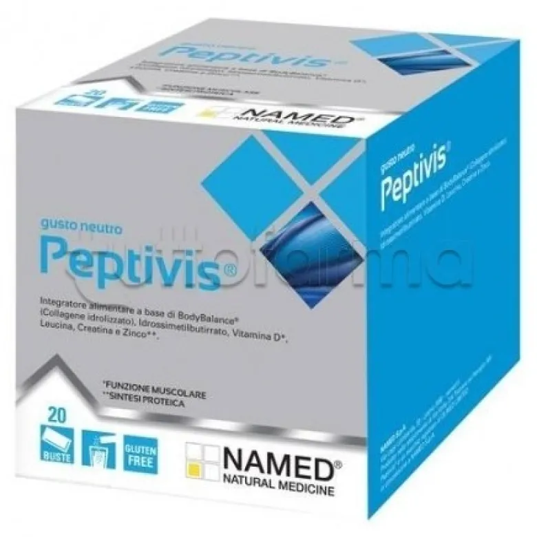 Named Peptivis Integratore per Ossa e Muscoli Gusto Neutro 20 Bustine