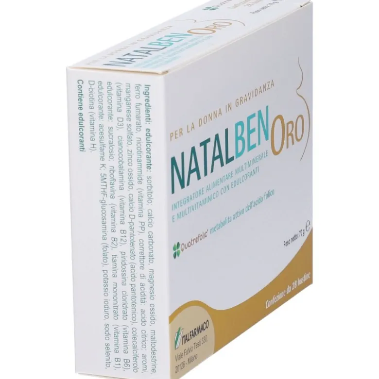Natalben Oro Integratore Vitamine e Minerali per Gravidanza 28 Bustine