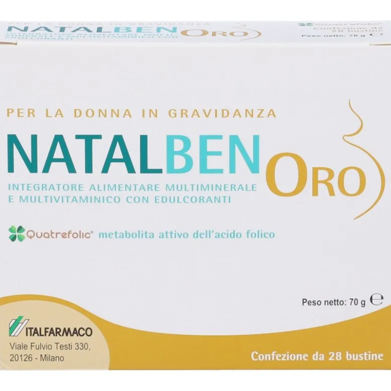 Natalben Oro Integratore Vitamine e Minerali per Gravidanza 28 Bustine