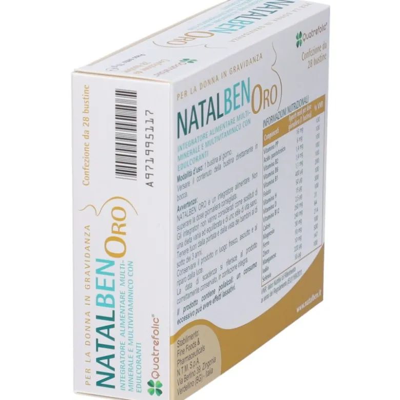 Natalben Oro Integratore Vitamine e Minerali per Gravidanza 28 Bustine
