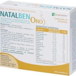 Natalben Oro Integratore Vitamine e Minerali per Gravidanza 28 Bustine