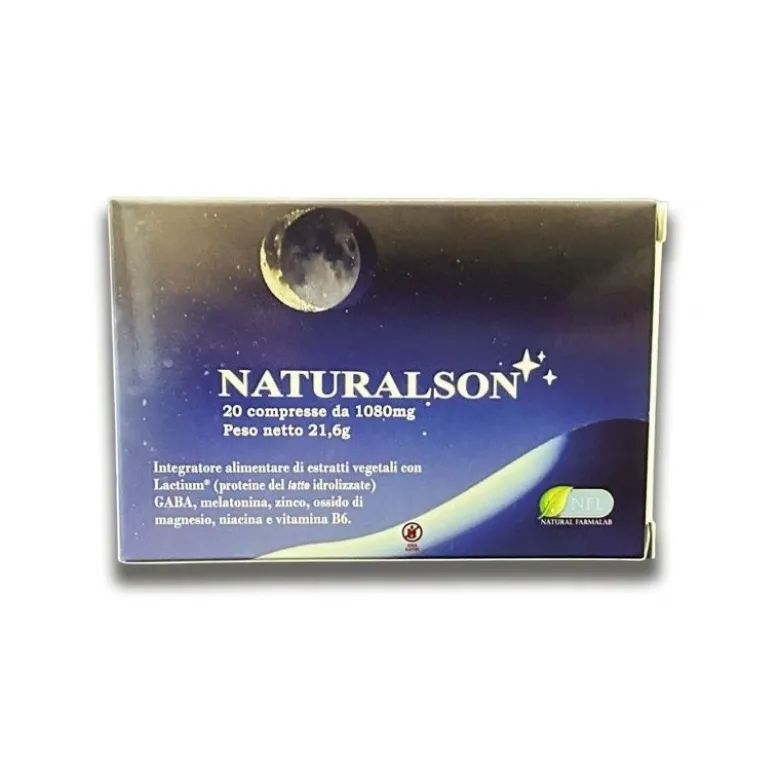 Naturalson Integratore per Rilassamento e Sonno 20 Compresse