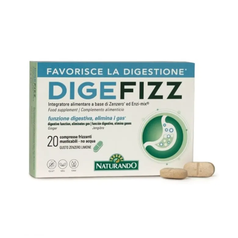 Naturando DigeFizz Integratore Digestivo 20 Compresse
