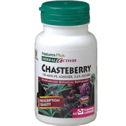 Natures Plus Herbal-Actives Chastberry Integratore per il Benessere Femminile 60 Capsule