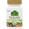 Natures Plus Vitamina D3 & K2 per Sistema Immunitario e Ossa 60 Capsule