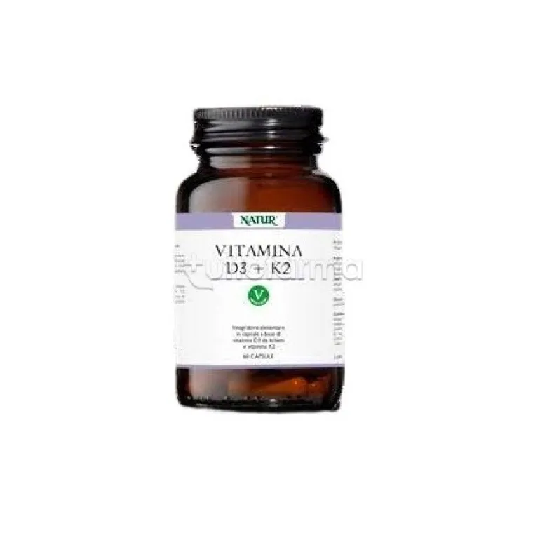 Natur Vitamina D3+K2 integratore per ossa e cuore flacone da 150 capsule