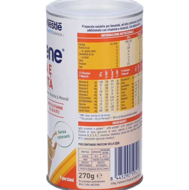 Nestlè Meritene Protein con Proteine e Vitamine 270g Gusto Caffè