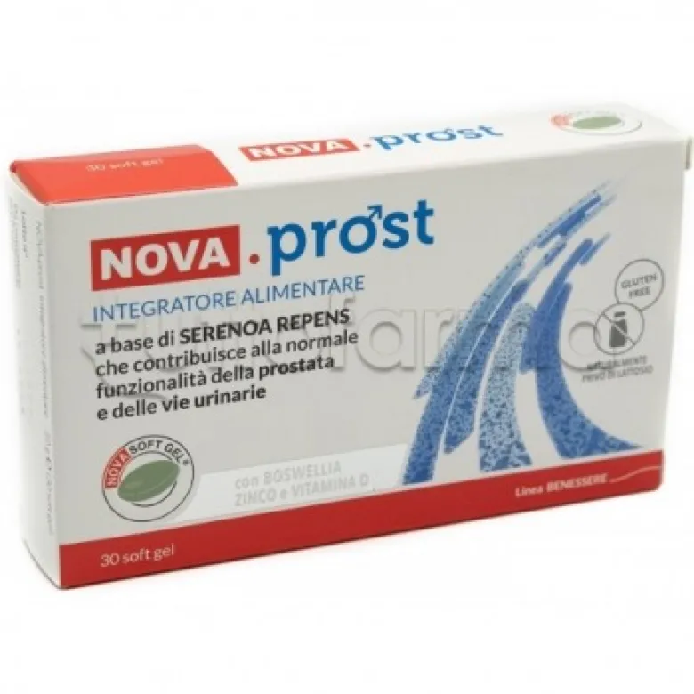 Nova Prost Integratore per Prostata 30 Capsule Soft Gel