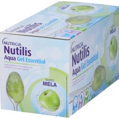Nutricia Nutilis Aqua Essential Acqua Gelificata Gel Mela 4x125g