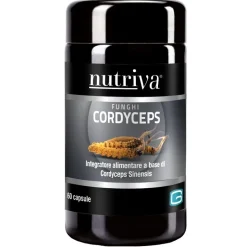 Nutriva Cordyceps Integratore Alimentare per Difese Immunitarie 60 Capsule Da 621 Mg