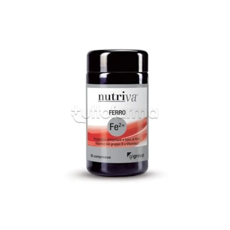 Nutriva Ferro Integratore Alimentare di Ferro 50 Compresse