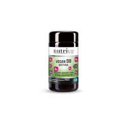 Nutriva Vegan B8 Integratore con Biotina 30 Compresse Gusto Limone