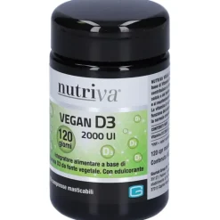 Nutriva Vegan D3Integratore per Ossa e Muscoli 120 Compresse
