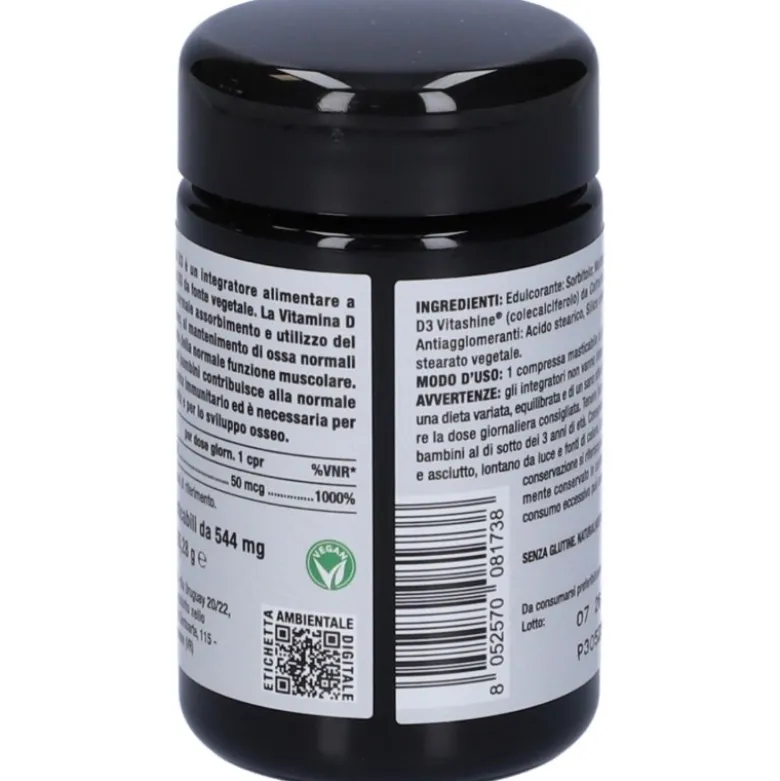 Nutriva Vegan D3Integratore per Ossa e Muscoli 120 Compresse
