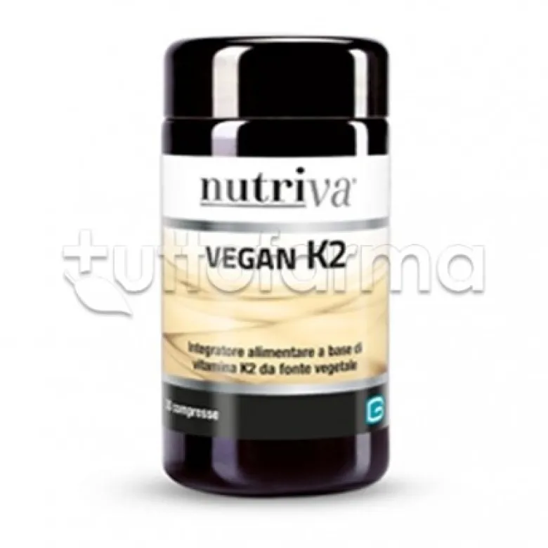 Nutriva Vegan K2 Integratore di Vitamina K 30 Compresse