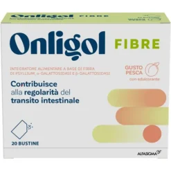 Onligol Fibre Integratore Transito Intestinale Gusto Pesca 20 Bustine