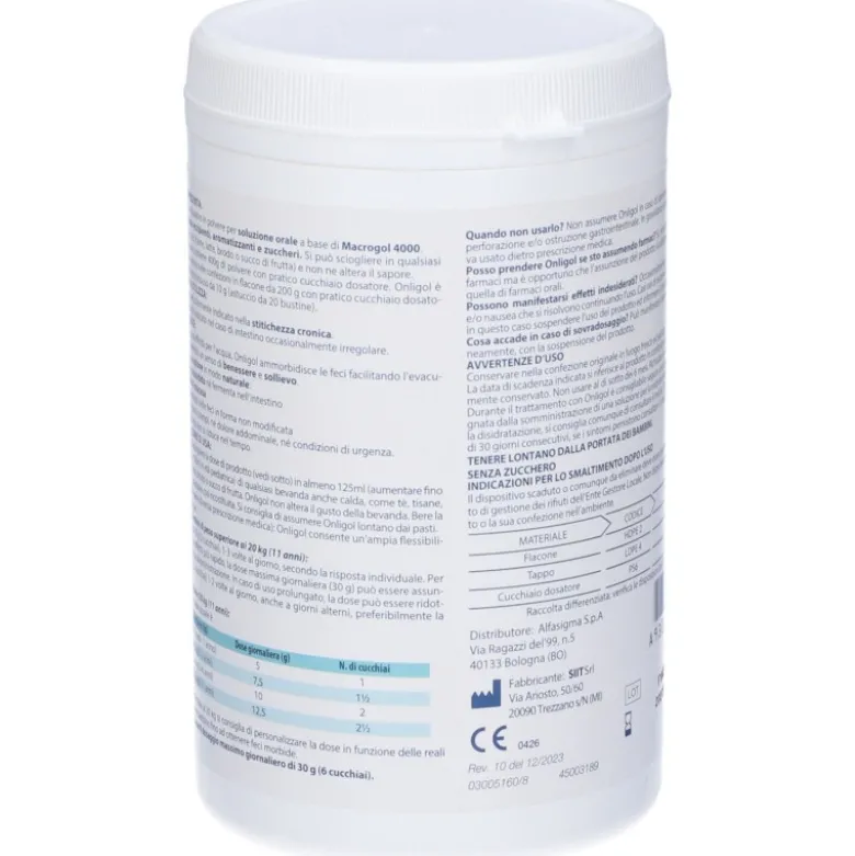 Onligol Macrogol 4000 Integratore per Stitichezza 400g