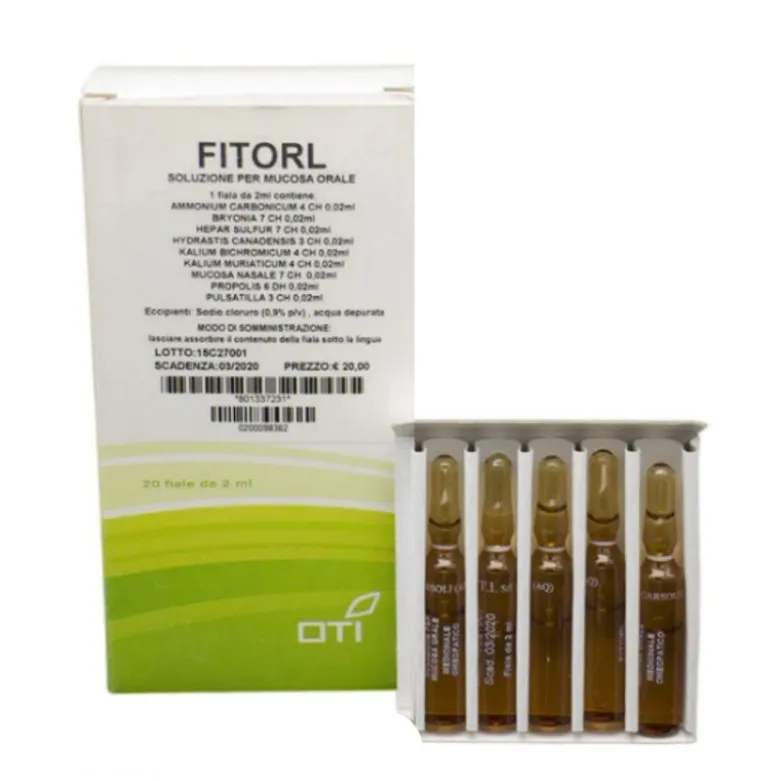 OTI Fitorl Rimedio Omeopatico Soluzione Fisiologica 20 Fiale