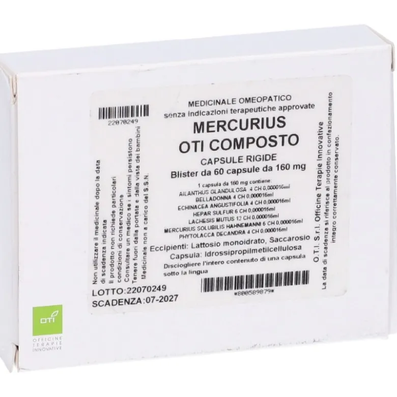 Oti Mercurius Composto Rimedio Omeopatico 60 Capsule