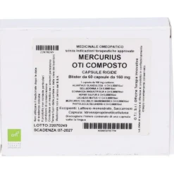 Oti Mercurius Composto Rimedio Omeopatico 60 Capsule