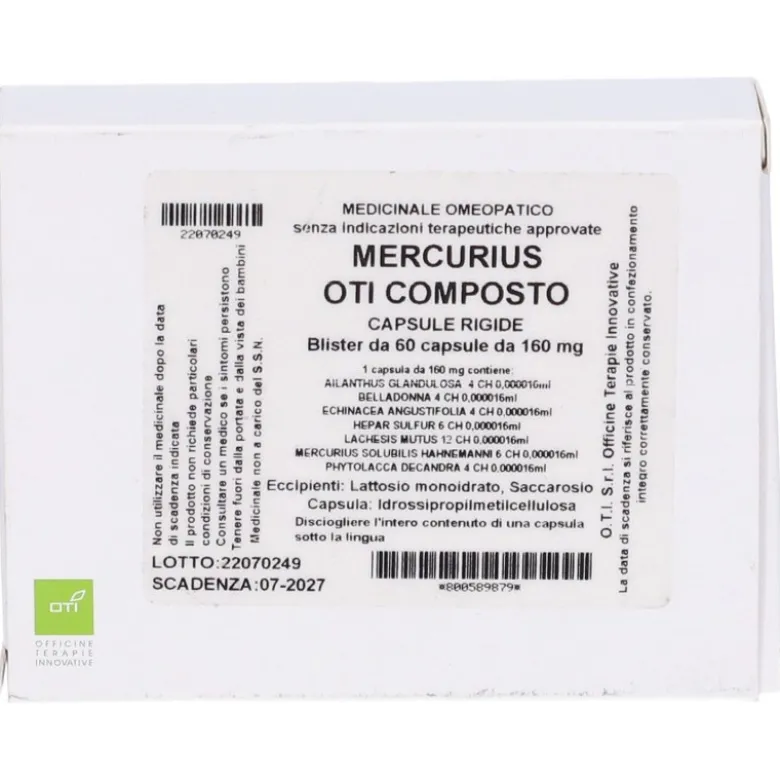 Oti Mercurius Composto Rimedio Omeopatico 60 Capsule