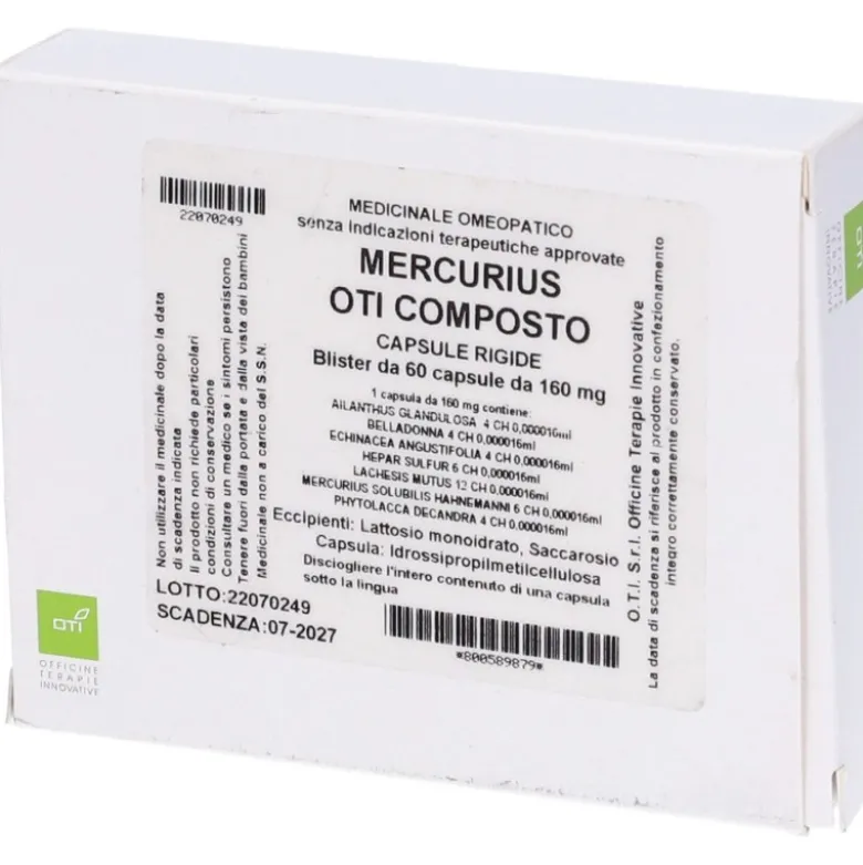 Oti Mercurius Composto Rimedio Omeopatico 60 Capsule
