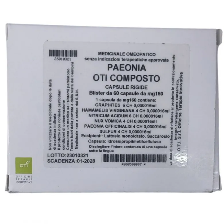 OTI Paeonia Composto Rimedio Omeopatico 60 Capsule