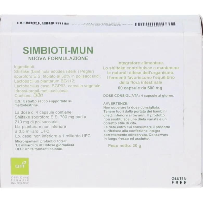 OTI Simbioti Mun Integratore per Difese Immunitarie 60 Capsule