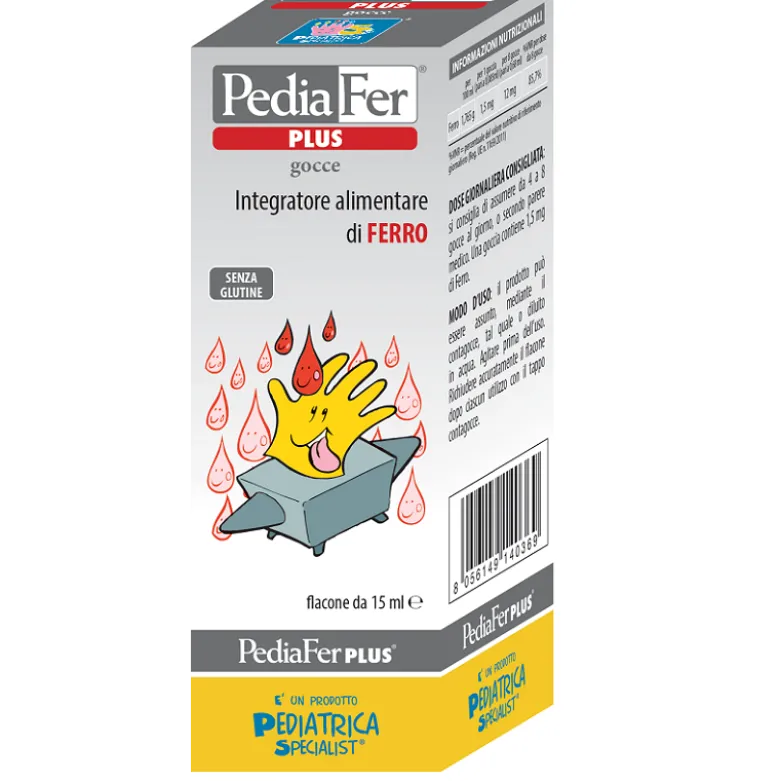 Pediafer Plus Gocce Integratore di Ferro per Bambini 15ml