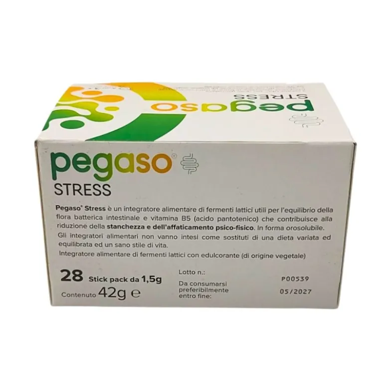 Pegaso Stress Integratore per Stanchezza e Flora Intestinale 28 Stick
